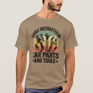 Gemakkelijk Afgeleid Door Auto Onderdelen Anls Gra T-shirt