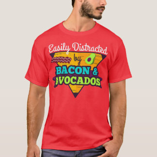 Gemakkelijk Afgeleid Door Avocado's en Bacon Keto T-shirt