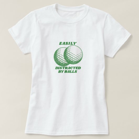 Gemakkelijk afgeleid door Balls Golf Shirt - Dames (Design voorkant)