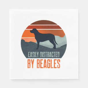 Gemakkelijk Afgeleid Door Beagles Hond Uitlaten Servet