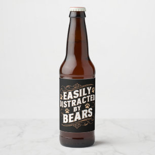 Gemakkelijk Afgeleid Door Beren Homoseksuele Beer Bier Etiket