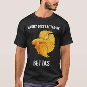 Gemakkelijk Afgeleid Door Bettas - Goud Gele Siame T-shirt