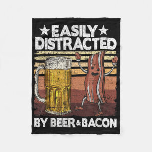 Gemakkelijk afgeleid door bier & versterker; spek fleece deken