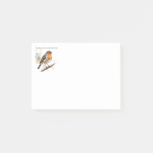 Gemakkelijk afgeleid door Birds Fun Quote Post-it® Notes (Voorkant)