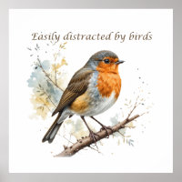 Gemakkelijk afgeleid door Birds Fun Quote