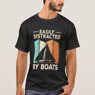 Gemakkelijk Afgeleid door Boten Cruise Kapitein Ze T-shirt