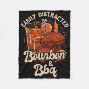 Gemakkelijk afgeleid door Bourbon en BBQ Fleece Deken