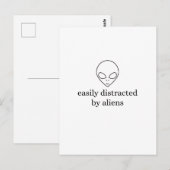 Gemakkelijk Afgeleid door Buitenaardse Wezens Briefkaart (Voorkant / Achterkant)