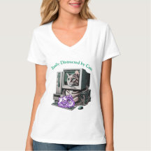 Gemakkelijk afgeleid door Cats Funny Cat Lover T-s