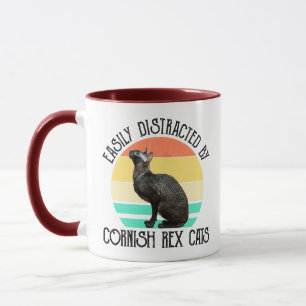 Gemakkelijk Afgeleid Door Cornish Rex Katten Mok