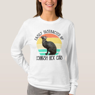 Gemakkelijk Afgeleid Door Cornish Rex Katten T-shirt