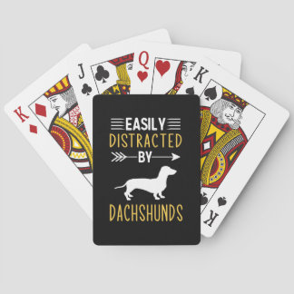 Gemakkelijk Afgeleid Door Dachshonden Pokerkaarten