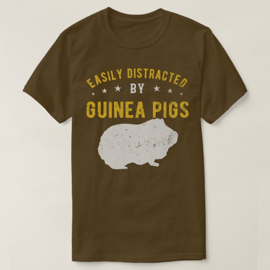 Gemakkelijk afgeleid door de Guinese varkenspremie T-shirt (Design voorkant)