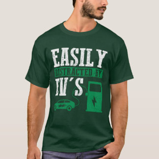 Gemakkelijk Afgeleid Door EVs Elektrische Auto EV  T-shirt