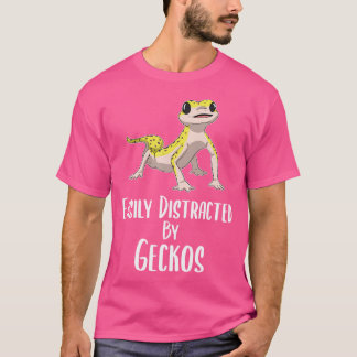Gemakkelijk afgeleid door gekko's Leopard Gecko Lo T-shirt