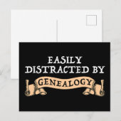 Gemakkelijk Afgeleid Door Genealogie Briefkaart (Voorkant / Achterkant)