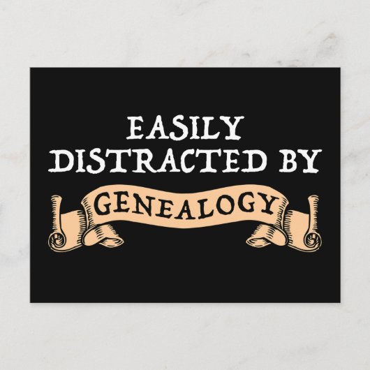 Gemakkelijk Afgeleid Door Genealogie Briefkaart (Voorkant)