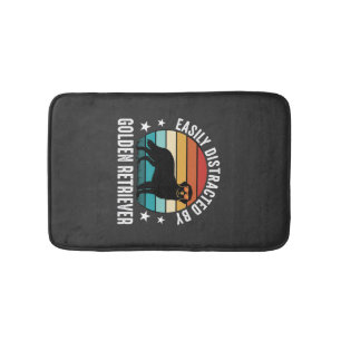 Gemakkelijk afgeleid door Golden Retriever Retro Z Badmat