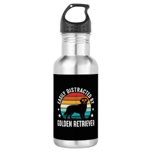 Gemakkelijk afgeleid door Gouden Retriever Retro Z Waterfles