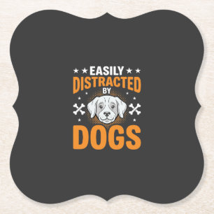 Gemakkelijk Afgeleid Door Honden Kartonnen Onderzetters