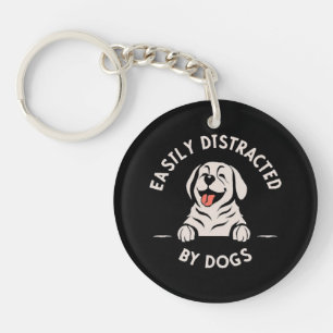 Gemakkelijk afgeleid door honden sleutelhanger