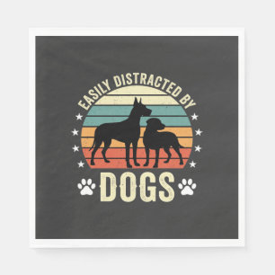 Gemakkelijk Afgeleid door Honden Vintage Retro Zon Servet
