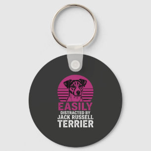 Gemakkelijk Afgeleid Door Jack Russell Terrier Sleutelhanger