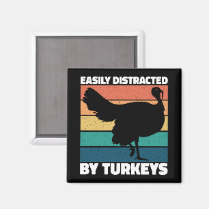 Gemakkelijk afgeleid door kalkoenen Schattigee eig Magneet