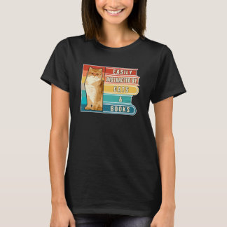 Gemakkelijk Afgeleid door Katten en Boeken Boek Li T-shirt