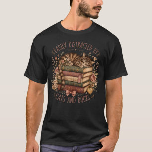 Gemakkelijk Afgeleid Door Katten En Boeken Boekenw T-shirt