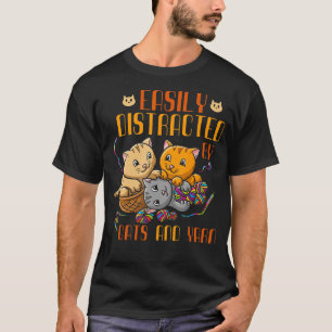 Gemakkelijk Afgeleid Door Katten En Garens Haken K T-shirt