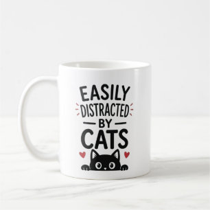 Gemakkelijk Afgeleid Door Katten Fun Kat Liefhebbe Koffiemok