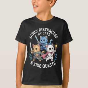 Gemakkelijk Afgeleid Door Katten & Nevenactiviteit T-shirt