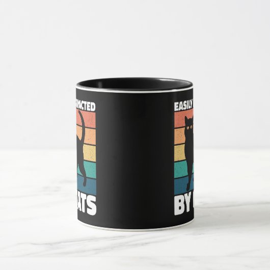 Gemakkelijk afgeleid door katten Schattigee kitten Mok (Midden)