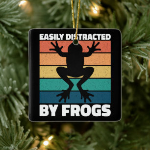 Gemakkelijk afgeleid door kikkers liefhebbers kleu keramisch ornament