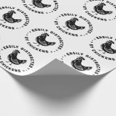 Gemakkelijk afgeleid door kippen boerderij life qu cadeaupapier (Hoek)