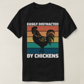 Gemakkelijk Afgeleid Door Kippen Boeren Liefhebber T-shirt