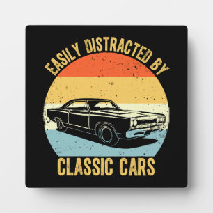 Gemakkelijk Afgeleid Door Klassieke Auto's Fotoplaat