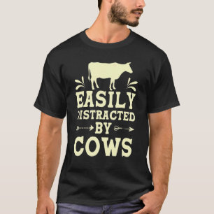 Gemakkelijk Afgeleid Door Koeien Boer Koe T-shirt