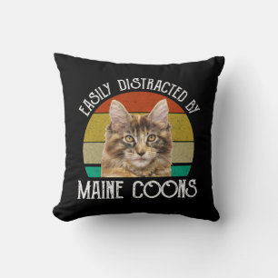 Gemakkelijk afgeleid door Maine Coons Kussen