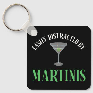 Gemakkelijk Afgeleid Door Martinis Sleutelhanger