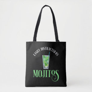 Gemakkelijk afgeleid door mojito's draagtas