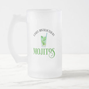 Gemakkelijk afgeleid door mojito's matglas bierpul