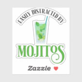 Gemakkelijk Afgeleid Door Mojitos Sticker (Vel)