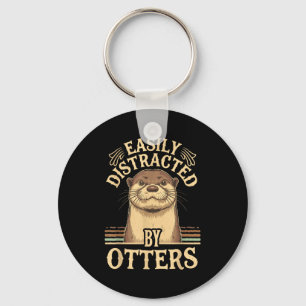 Gemakkelijk Afgeleid Door Otters Funny Otters Lief Sleutelhanger
