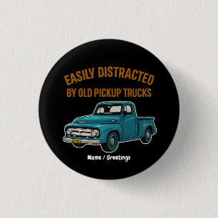 Gemakkelijk afgeleid door oude pick-up trucks Funn Ronde Button 3,2 Cm