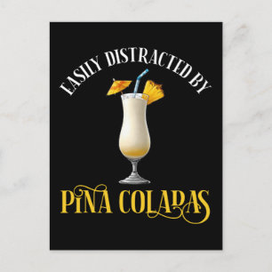 Gemakkelijk Afgeleid Door Pina Coladas Briefkaart
