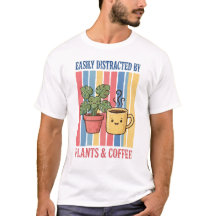 Gemakkelijk Afgeleid Door Planten En Koffie Vintag