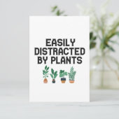 Gemakkelijk Afgeleid Door Planten Funny Tuinieren Bedankkaart (Staand voorkant)