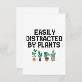 Gemakkelijk Afgeleid Door Planten Funny Tuinieren Bedankkaart (Voorkant / Achterkant)